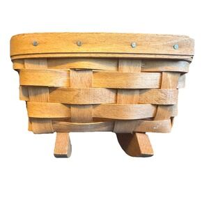 Longaberger 1992 Mini Cradle Basket‎ #10715  7" x 5" Vintage